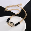 18K  Chanel Black Pearls Diamonds Necklace